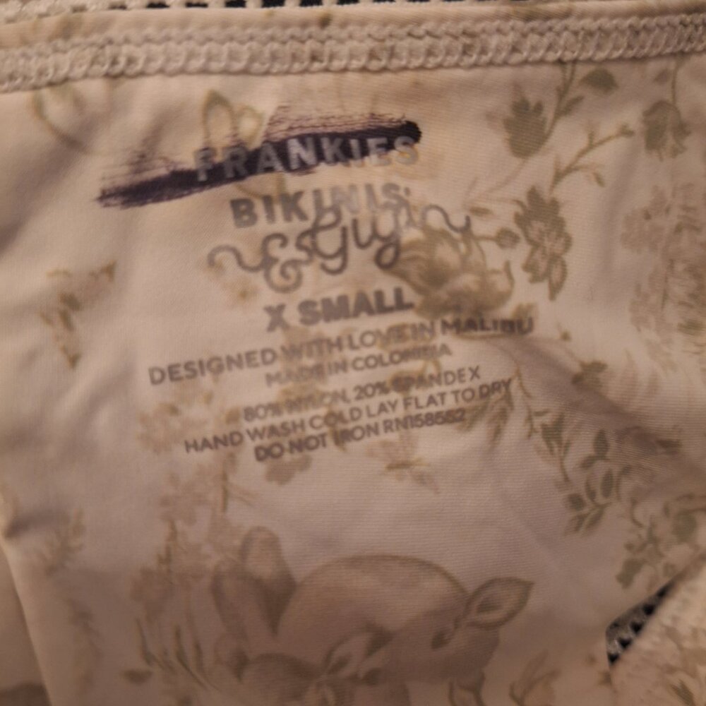 FRANKIES BIKINIS X Gigi Hadid Dawson Bikini Bottoms In Yomi Toile Tan Print - Picture 6 of 6